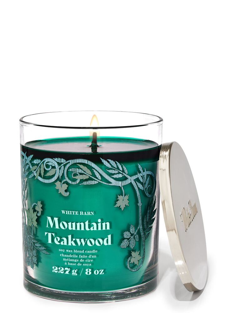 Mountain Teakwood Single Wick Candle เทียนหอม 1 ไส้