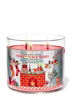 Snowy Peach Berry 3-Wick Candle Snowy Peach Berry 3-Wick Candle