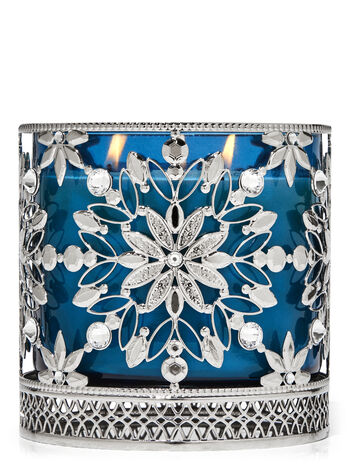 Glamourous Snowflakes 3-Wick Candle Holder 3-Wick Candle Holder