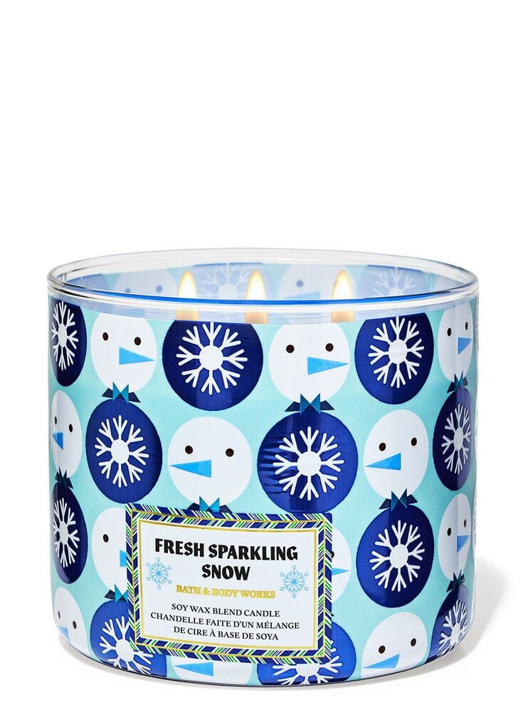 Fresh Sparkling Snow 3-Wick Candle เทียนหอม 3 ไส้