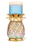Gold Glass Pineapple 3-Wick Candle Holder image number null