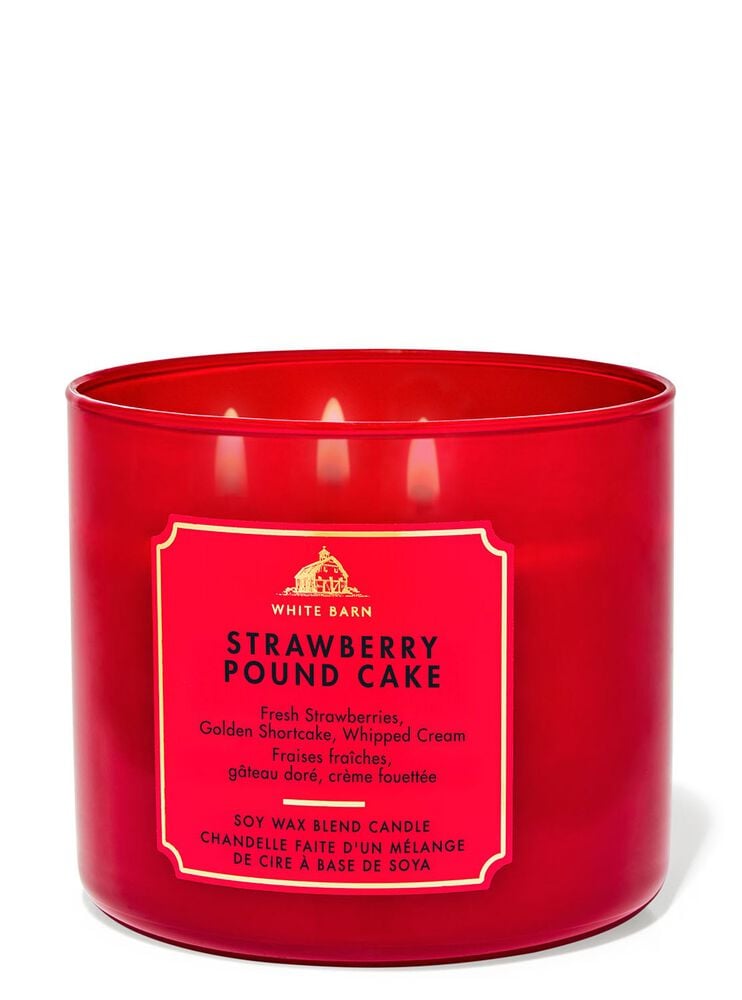 Strawberry Pound Cake 3-Wick Candle เทียนหอม 3 ไส้