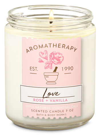 Rose Vanilla Single Wick Candle Single Wick Candle