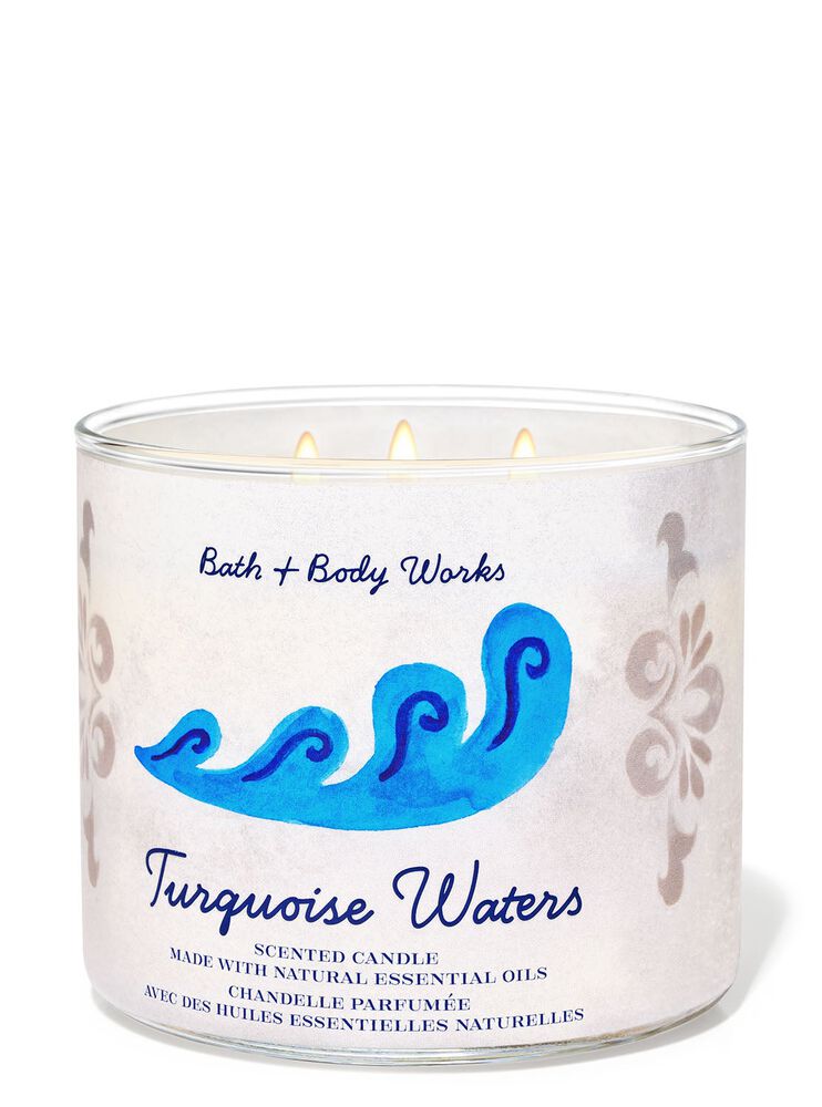 Turquoise Waters 3-Wick Candle เทียนหอม 3 ไส้