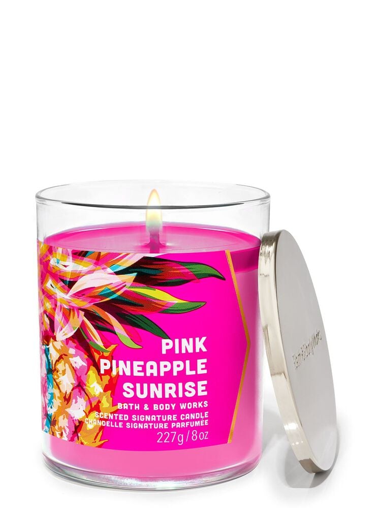 Pink Pineapple Sunrise Signature Single Wick Candle เทียนหอม 1 ไส้