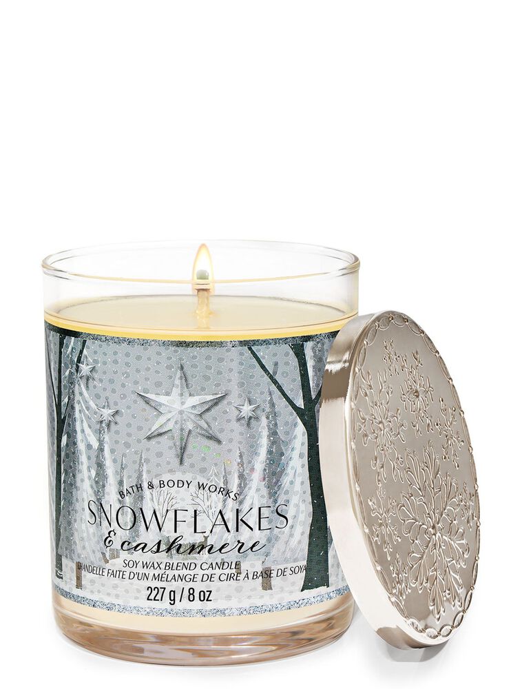 Snowflakes & Cashmere Single Wick Candle เทียนหอม 1 ไส้