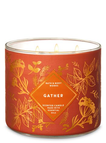 The scent of Bourbon Glazed Apples, Maple Sugar & Creamy Vanilla in the room-filling fragrance of our 3-Wick Candle with Essential Oils 3-Wick Candle 3-Wick Candle