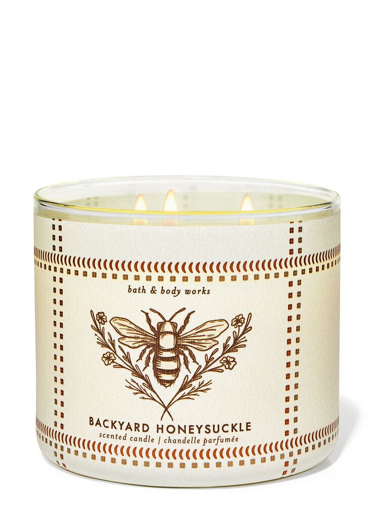 Backyard Honeysuckle 3-Wick Candle เทียนหอม 3 ไส้