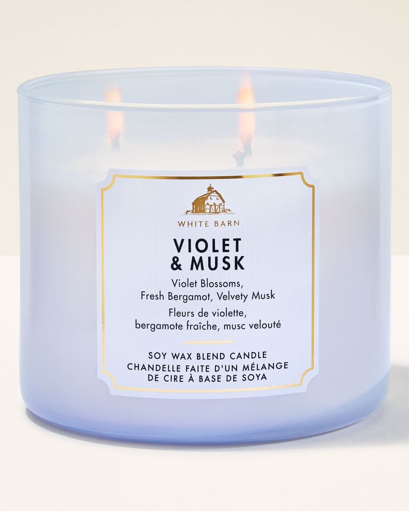 Violet & Musk 3-Wick Candle เทียนหอม 3 ไส้