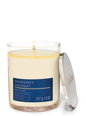 Mahogany Coconut Single Wick Candle เทียนหอม 1 ไส้