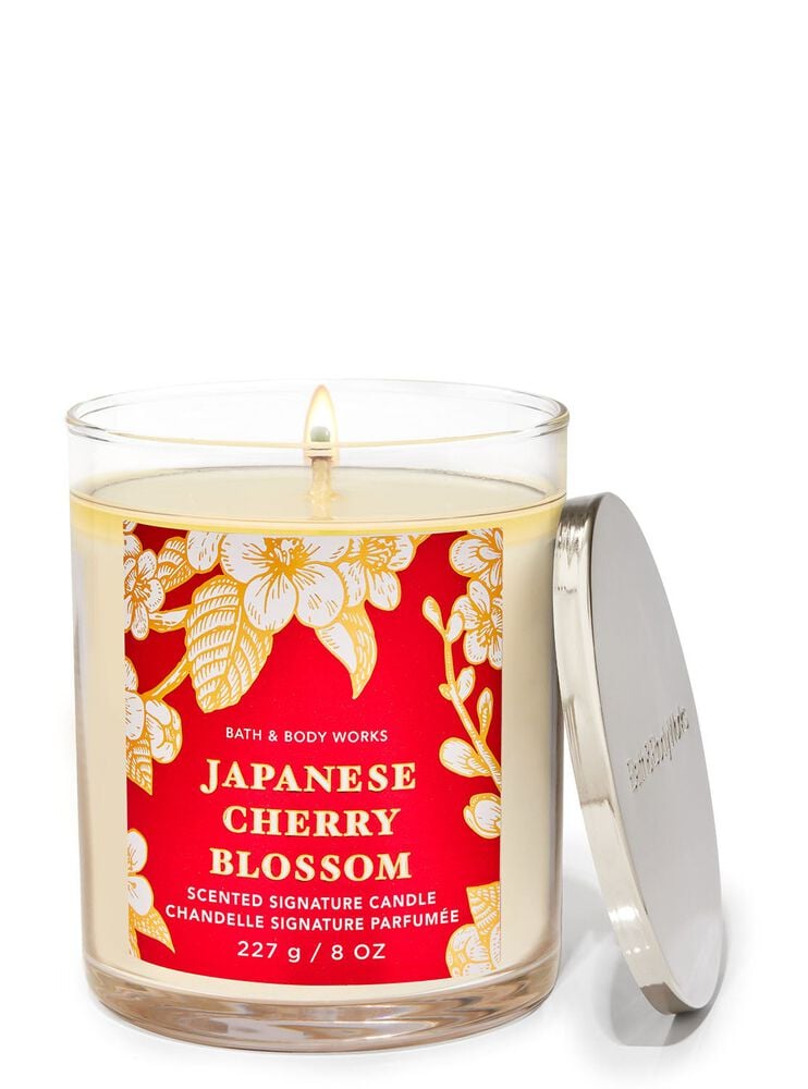 Japanese Cherry Blossom Single Wick Candle เทียนหอม 1 ไส้