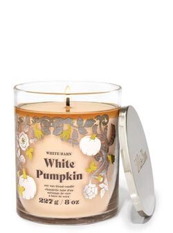 White Pumpkin Single Wick Candle