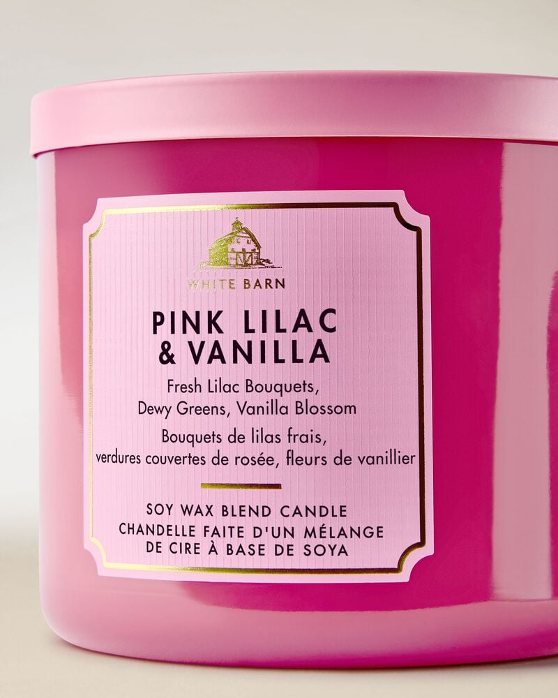 Pink Lilac & Vanilla 3-Wick Candle เทียนหอม 3 ไส้