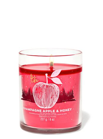 Champagne Apple & Honey Signature Single Wick Candle เทียนหอม 1 ไส้