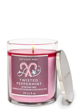 Twisted Peppermint Single Wick Candle เทียนหอม 1 ไส้