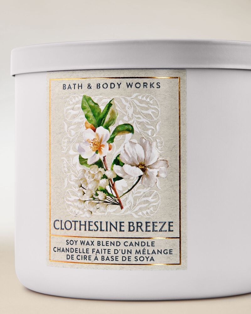 Clothesline Breeze 3-Wick Candle เทียนหอม 3 ไส้