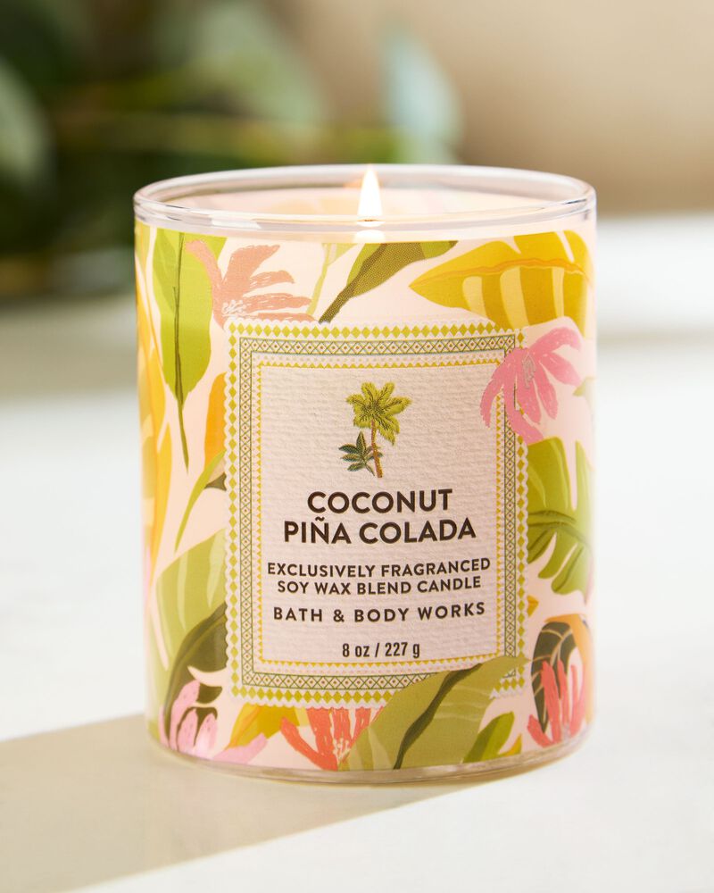 Coconut Pi&ntilde;a Colada Single Wick Candle เทียนหอม 1 ไส้