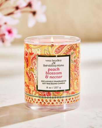 Peach Blossom & Nectar Single Wick Candle เทียนหอม 1 ไส้