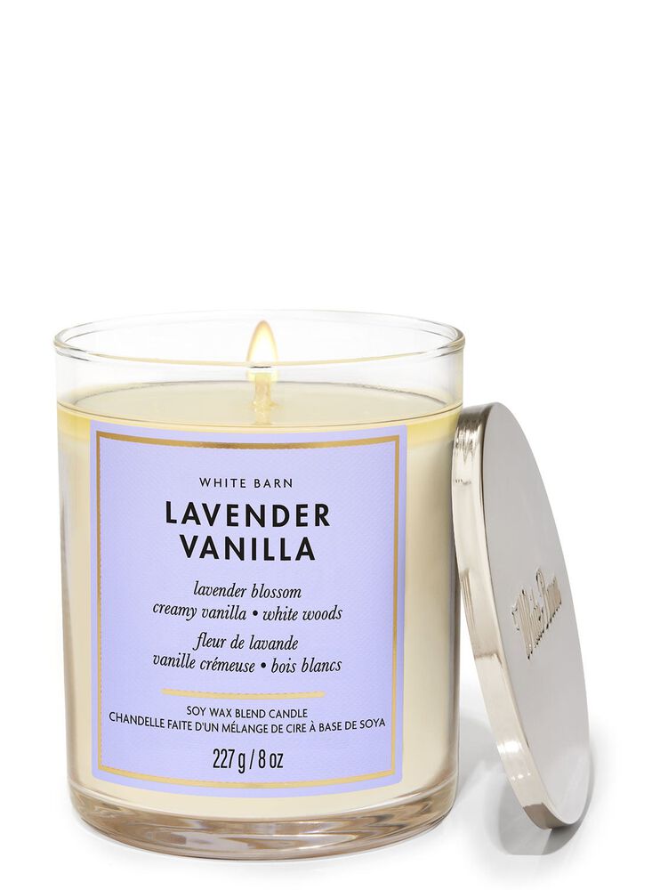 Lavender Vanilla Single Wick Candle เทียนหอม 1 ไส้