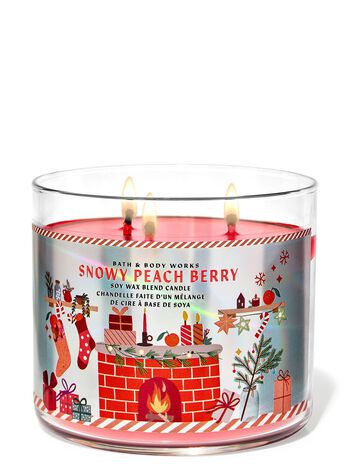 Snowy Peach Berry 3-Wick Candle เทียนหอม 3 ไส้