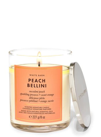 Peach Bellini Signature Single Wick Candle เทียนหอม 1 ไส้