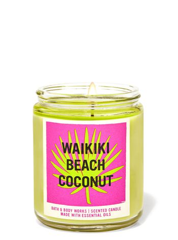 Waikiki Beach Coconut Single Wick Candle เทียนหอม 1 ไส้