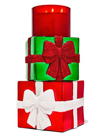 Stacked Presents Pedestal 3-Wick Candle Holder ที่วางเทียนหอม3 ไส้