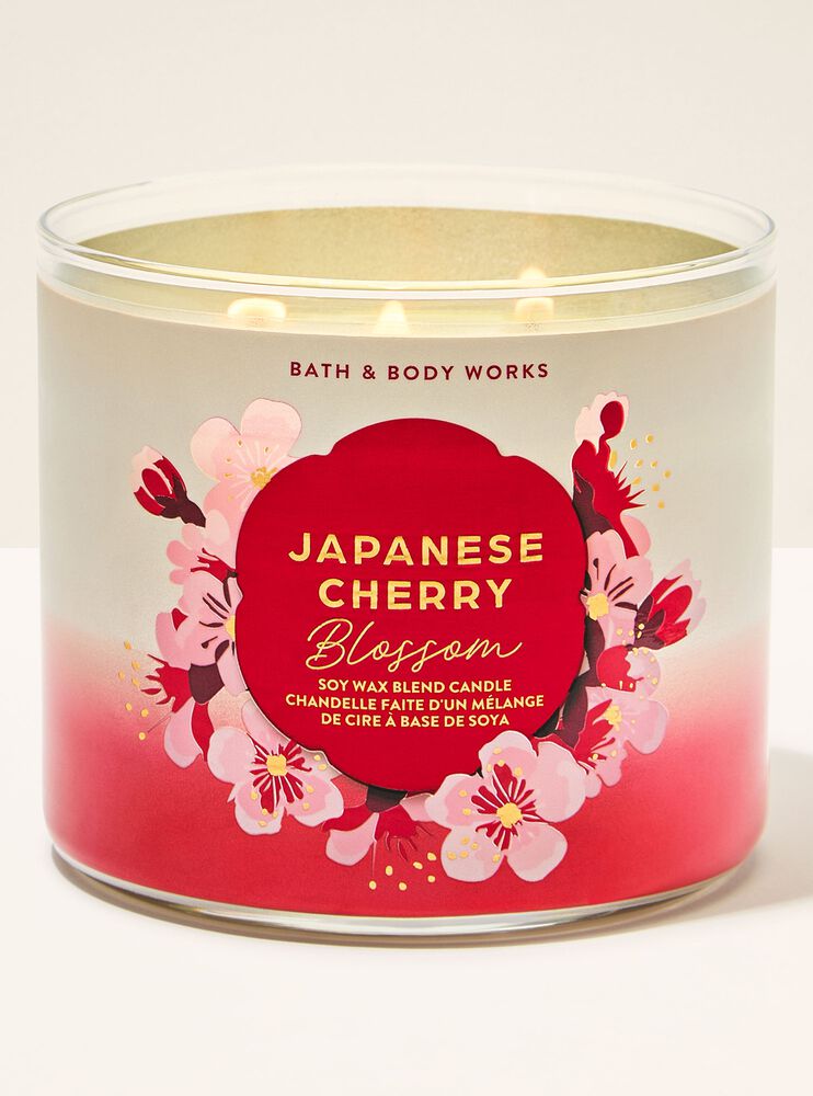 Japanese Cherry Blossom 3-Wick Candle เทียนหอม 3 ไส้