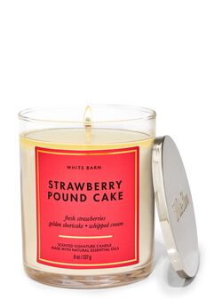 Strawberry Pound Cake Signature Single Wick Candle