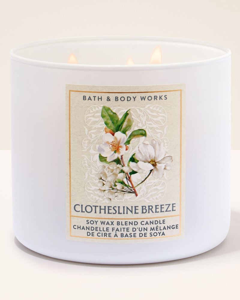 Clothesline Breeze 3-Wick Candle เทียนหอม 3 ไส้