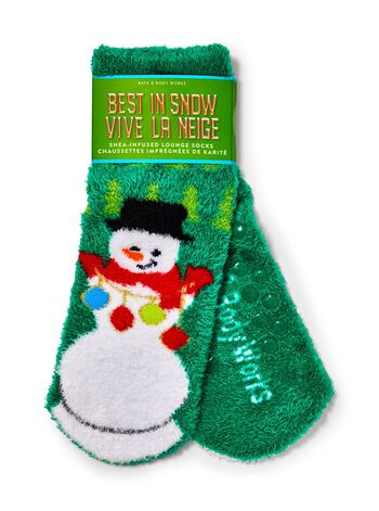 Snowman with Ornaments Shea-Infused Lounge Socks Shea-Infused Lounge Socks