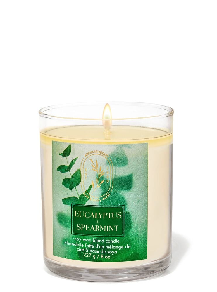 Eucalyptus Spearmint Single Wick Candle เทียนหอม 1 ไส้