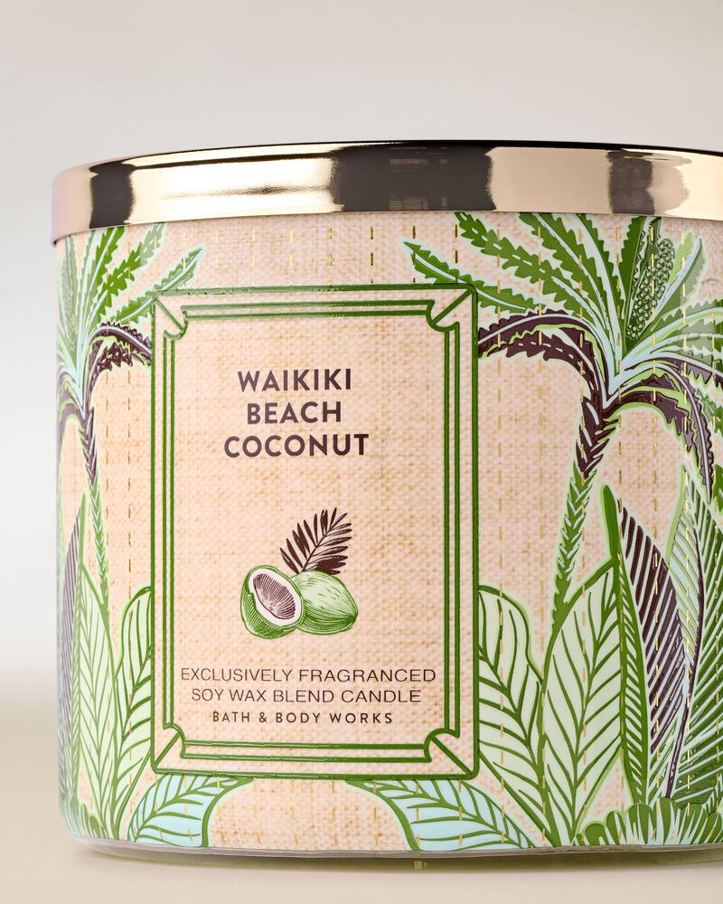 Waikiki Beach Coconut 3-Wick Candle เทียนหอม 3 ไส้