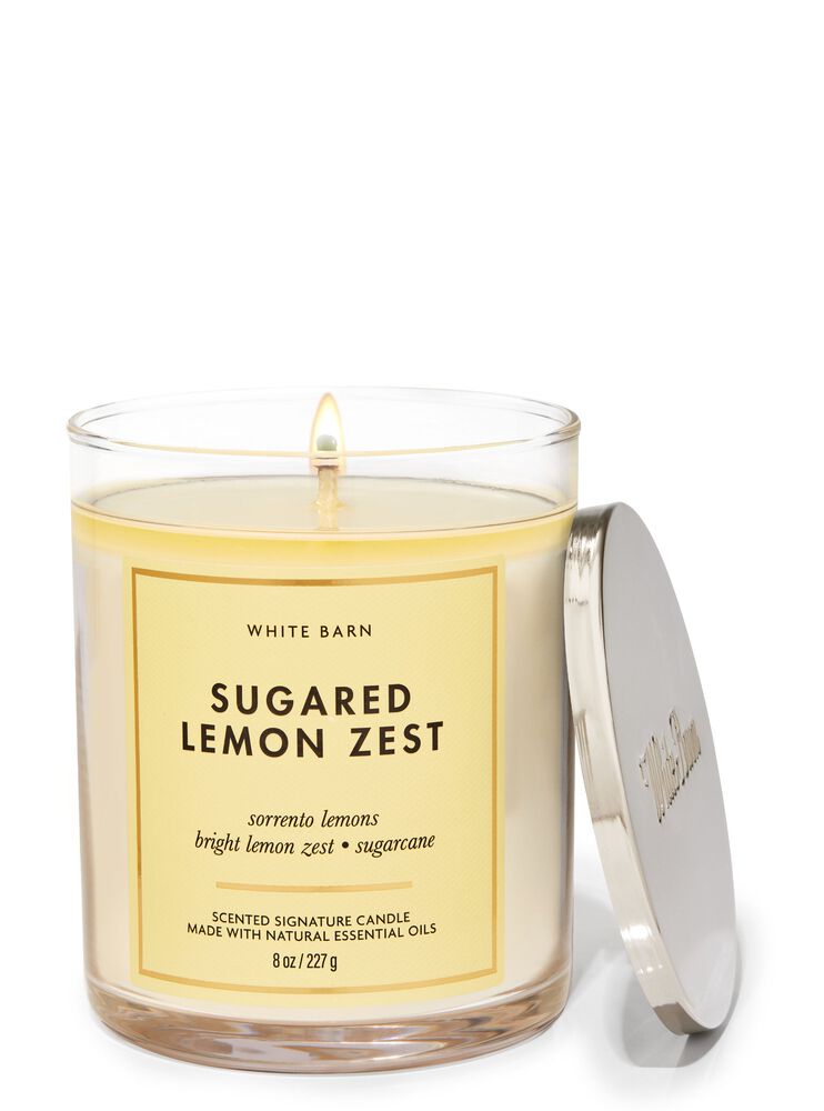 Sugared Lemon Zest Signature Single Wick Candle เทียนหอม 1 ไส้