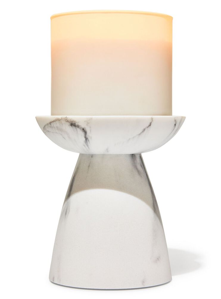 Marble Pedestal 3-Wick Candle Holder 3-Wick Candle Holder