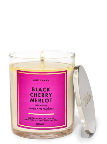 Black Cherry Merlot Signature Single Wick Candle เทียนหอม 1 ไส้