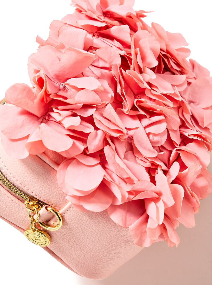 Pink Floral Cosmetic Bag กระเป๋าเครื่องสำอางค์