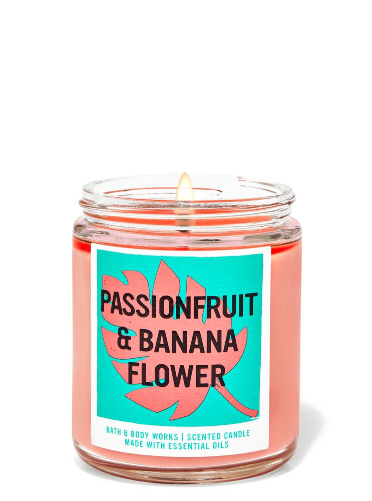 Passionfruit & Banana Flower Single Wick Candle เทียนหอม 1 ไส้