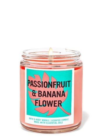Passionfruit & Banana Flower Single Wick Candle เทียนหอม 1 ไส้