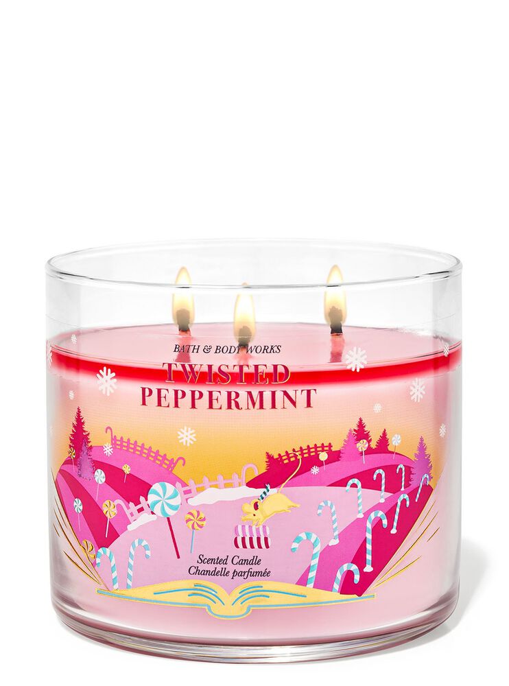 Shop Twisted Peppermint 3-Wick Candle TH Bath Body Works