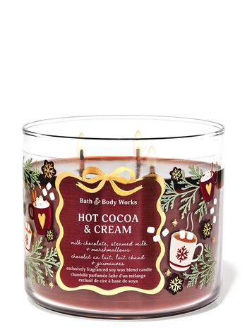 Hot Cocoa & Cream 3-Wick Candle เทียนหอม 3 ไส้