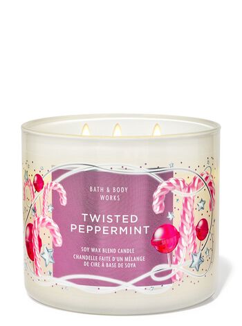 Twisted Peppermint 3-Wick Candle เทียนหอม 3 ไส้