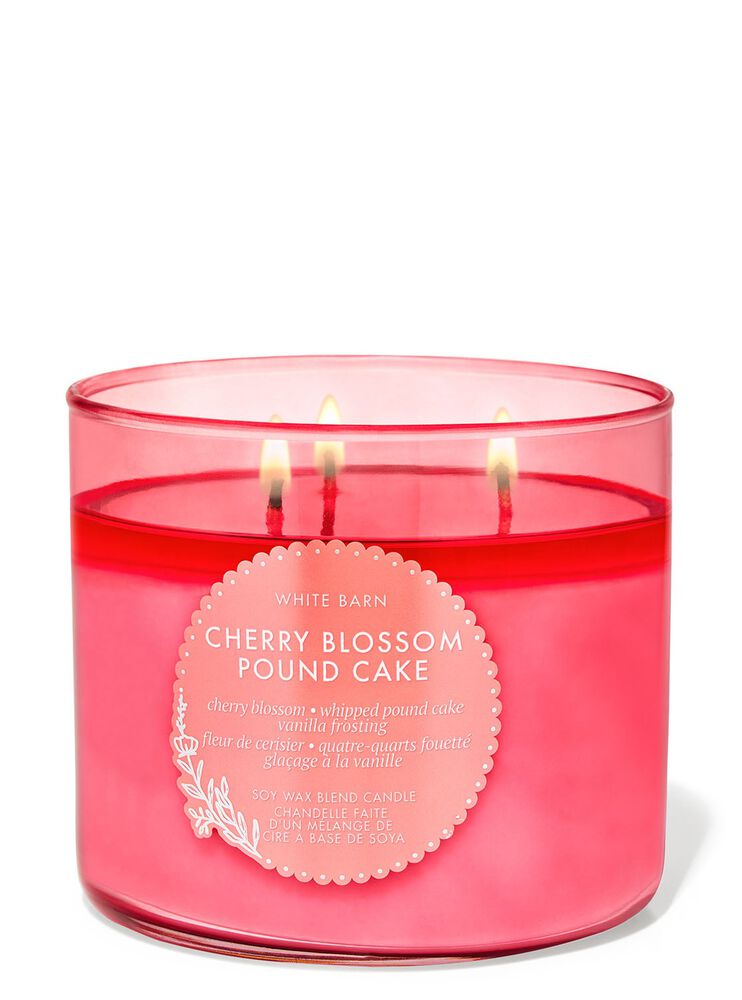 Cherry Blossom Pound Cake 3-Wick Candle เทียนหอม 3 ไส้