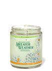 Sweater Weather Single Wick Candle image number null