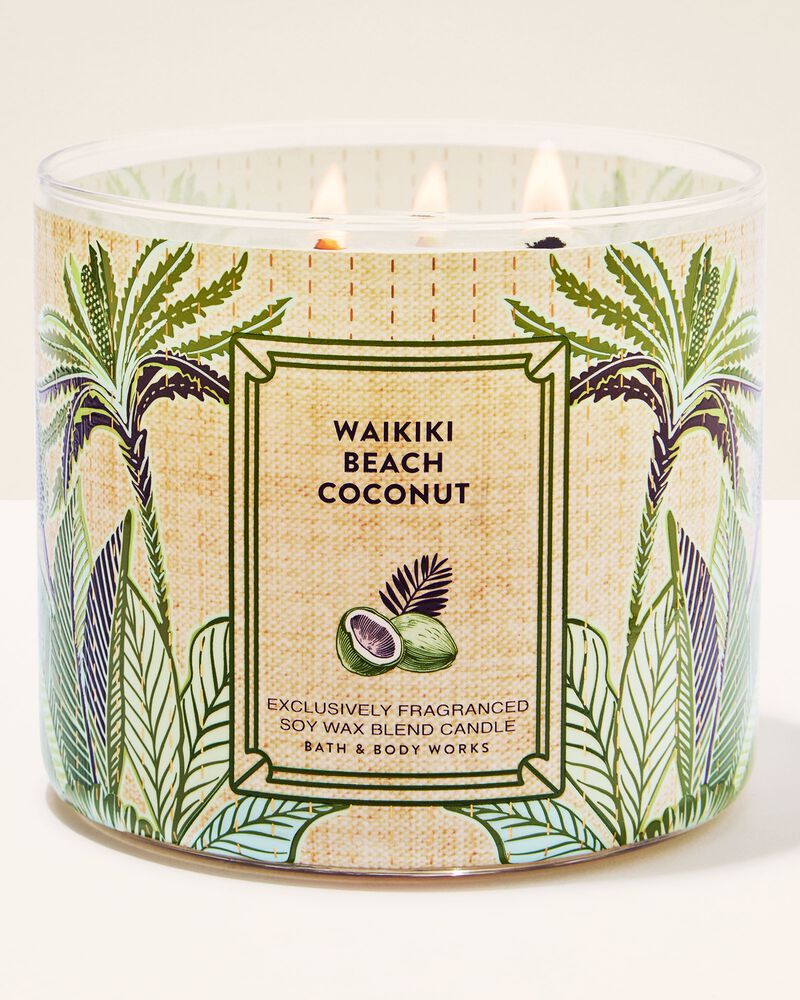 Waikiki Beach Coconut 3-Wick Candle เทียนหอม 3 ไส้