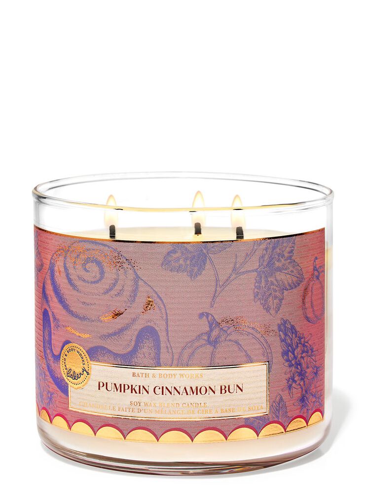 Pumpkin Cinnamon Bun 3-Wick Candle เทียนหอม 3 ไส้