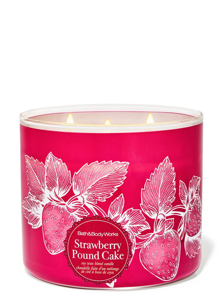 Strawberry Pound Cake 3-Wick Candle เทียนหอม 3 ไส้