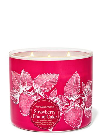 Strawberry Pound Cake 3-Wick Candle เทียนหอม 3 ไส้