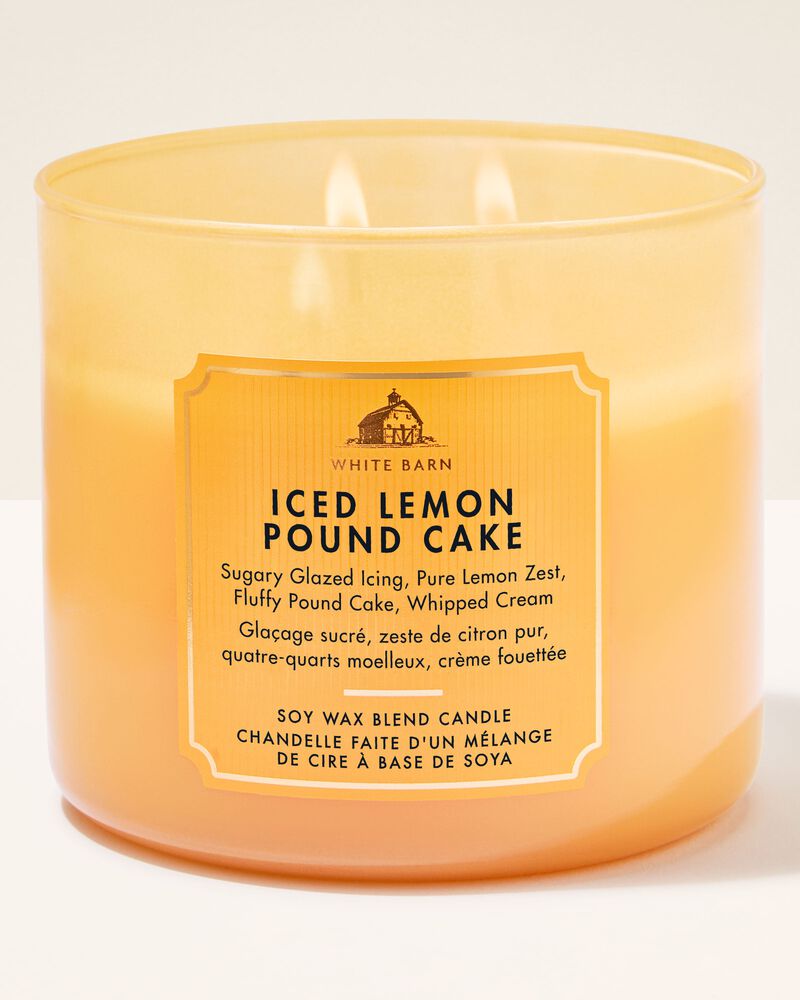 Iced Lemon Pound Cake 3-Wick Candle เทียนหอม 3 ไส้