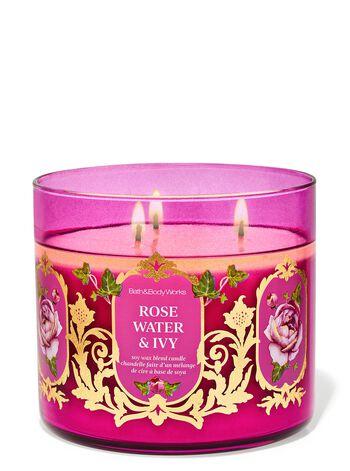 Rose Water & Ivy 3-Wick Candle เทียนหอม 3 ไส้